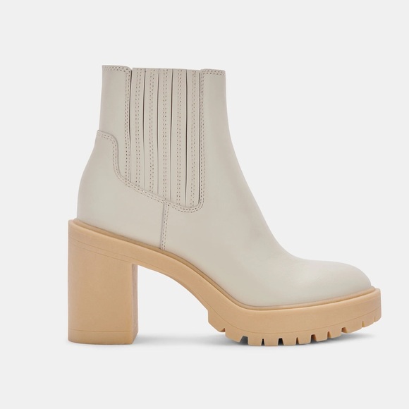Dolce Vita Castor H2O Boots in Ivory Leather - Picture 2 of 6